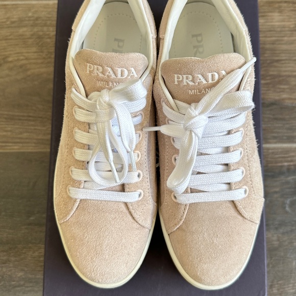 Like New Prada Suede Sneakers in Soft Pink - Women’s Size 37 (US 7) 💕 - Picture 3 of 7